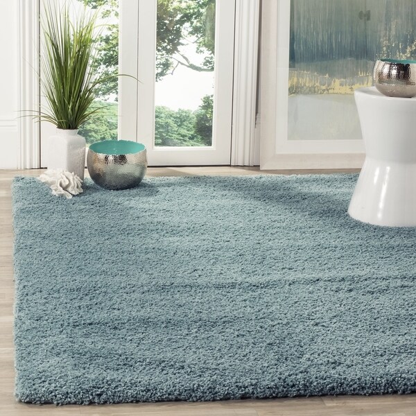 Safavieh California Cozy Plush Light Blue Shag Rug - 8'6 x 12'