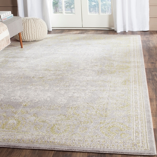 Safavieh Passion Vintage Oriental Grey / Green Distressed Rug - 9' x 12'