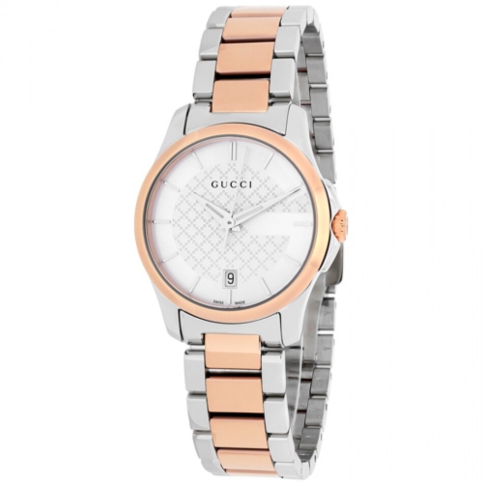 gucci timeless two tone watch