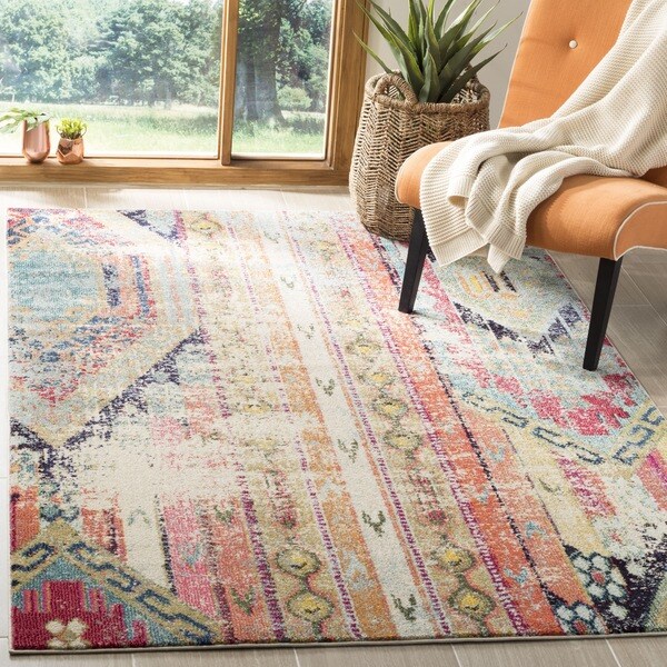 Safavieh Monaco Vintage Bohemian Multicolored Distressed Rug (6'7 x 9'2)