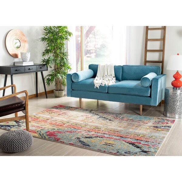 Safavieh Monaco Vintage Boho Multicolored Distressed Rug - multi - 6'7 x 9'2