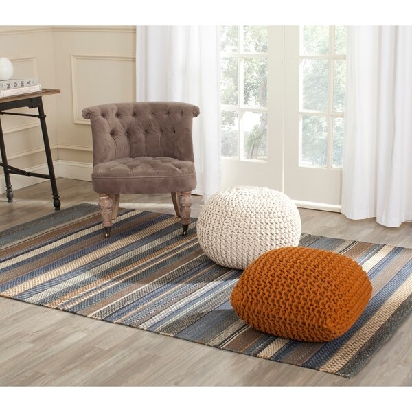 Safavieh Hand-Woven Kilim Blue Wool Rug - 9' x 12'