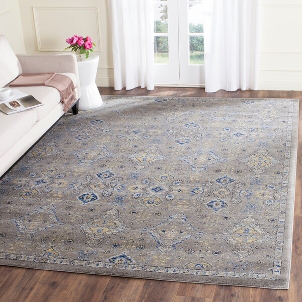 Safavieh Evoke Vintage Dark Grey / Yellow Distressed Rug - 9' x 12'
