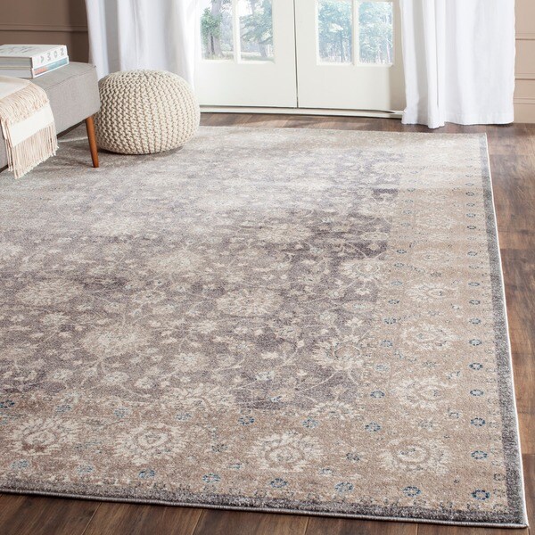 Safavieh Sofia Vintage Oriental Light Grey / Beige Distressed Rug - 8' x 11'
