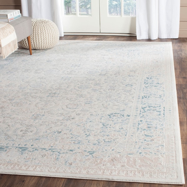 Safavieh Passion Watercolor Vintage Turquoise/ Ivory Distressed Rug - 8' x 11'