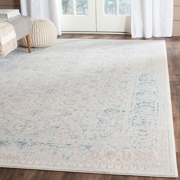 Safavieh Passion Watercolor Vintage Turquoise/ Ivory Distressed Rug - 8' x 11'