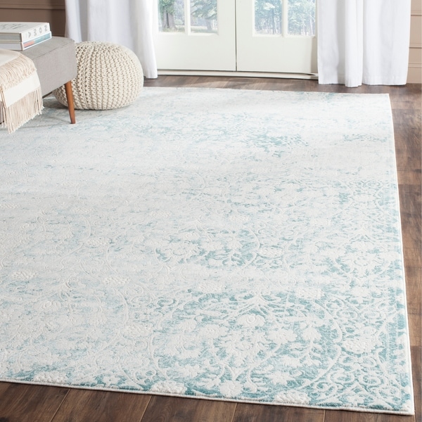 Safavieh Passion Vintage Wash Turquoise/ Ivory Distressed Rug - 8' x 11'