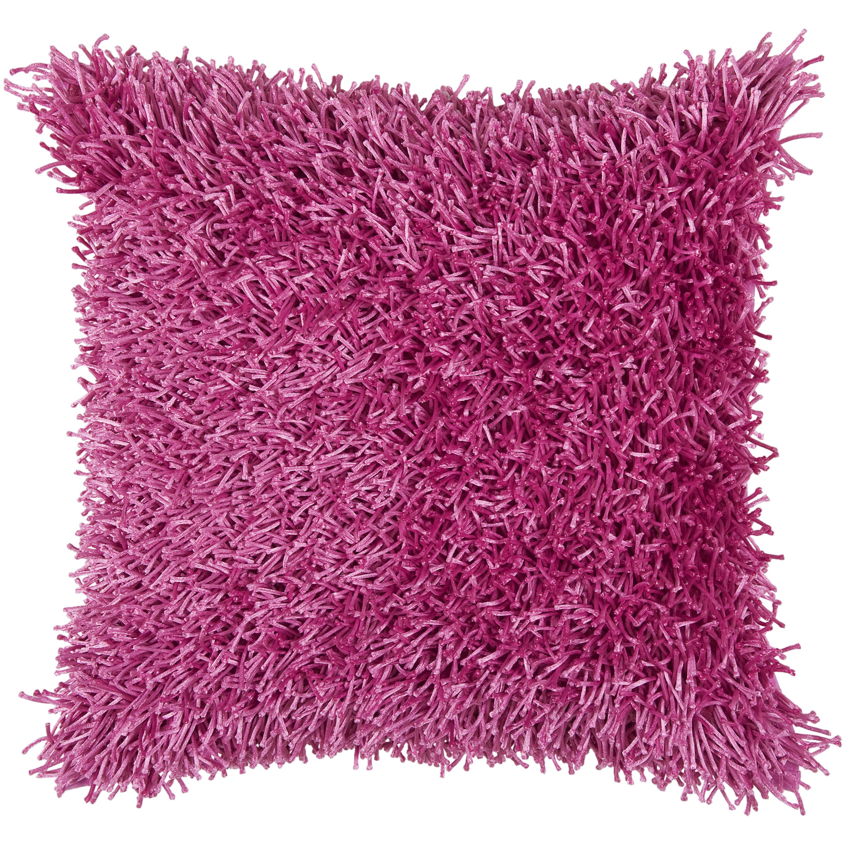Shop Rizzy Home Pink Fuzzy Square Pillow Cover Free Shipping