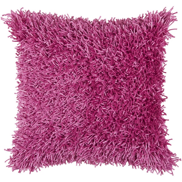 Rizzy Home Pink Fuzzy Square Pillow Cover - 17557431 - Overstock.com ...