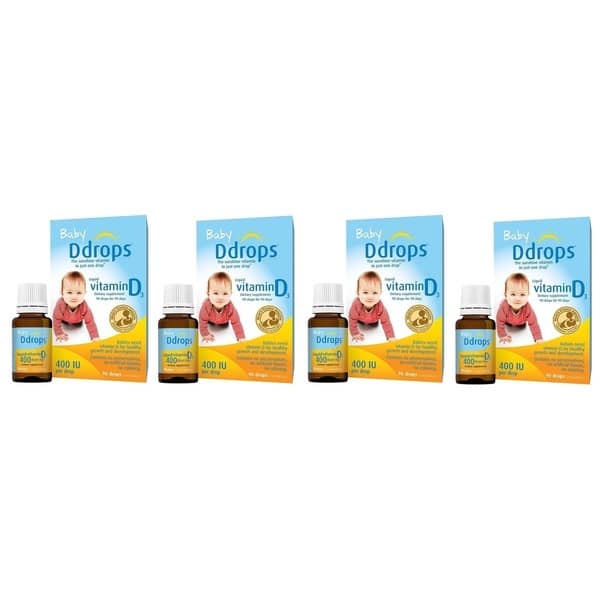 Baby D Drops Liquid Vitamin D3 400 Iudrop Pack Of 4
