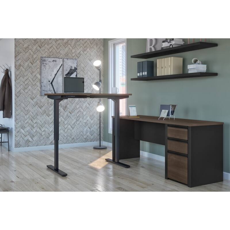 Bestar Connexion L-Desk including Electric Height Adjustable Table