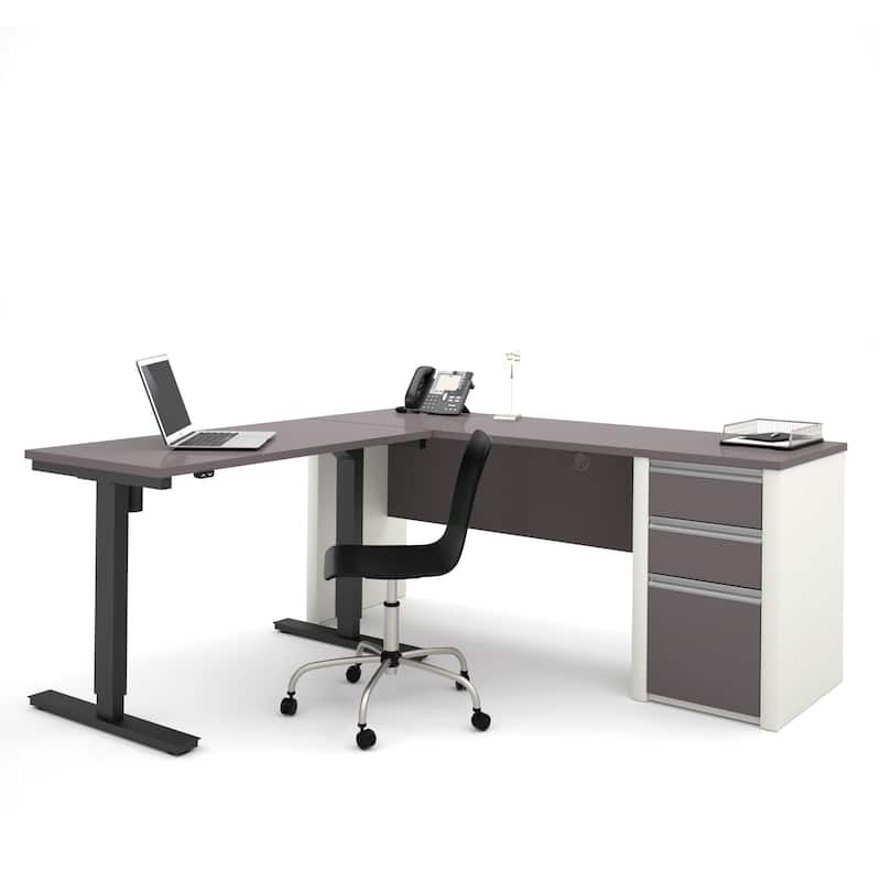Bestar Connexion L-Desk including Electric Height Adjustable Table