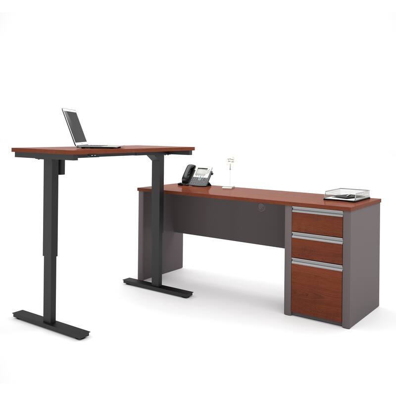 Bestar Connexion L-Desk including Electric Height Adjustable Table