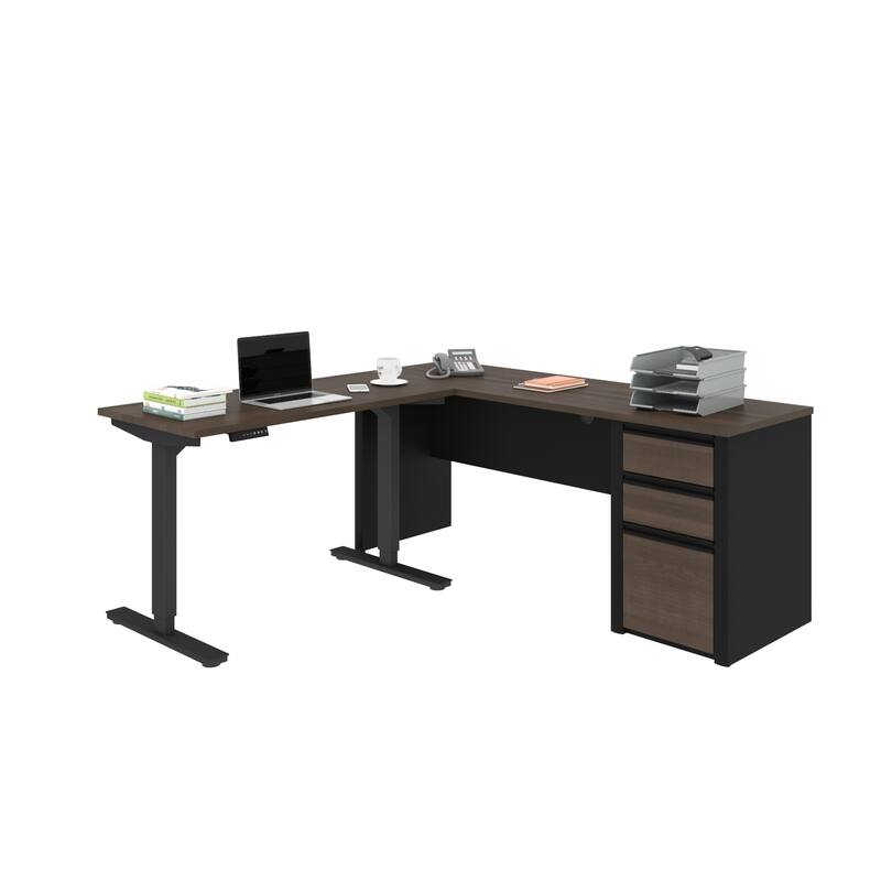 Bestar Connexion L-Desk including Electric Height Adjustable Table