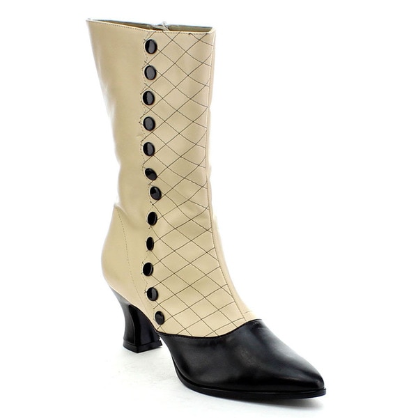 Funtasma Victorian 123 Womens Kitten Heel Two Tone Mid calf Boot