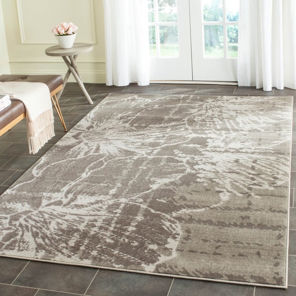 Safavieh Porcello Modern Floral Grey/ Dark Grey Rug - 8'2 x 11'