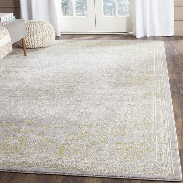 Safavieh Passion Vintage Oriental Grey / Green Distressed Rug 8' x 11