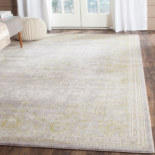 Safavieh Passion Vintage Oriental Grey / Green Distressed Rug - 8' X 11'