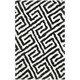 Outdoor rug black and white
