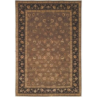 SAFAVIEH Couture Hand-knotted Tabriz Floral Elfrun Traditional Oriental Wool Rug with Fringe