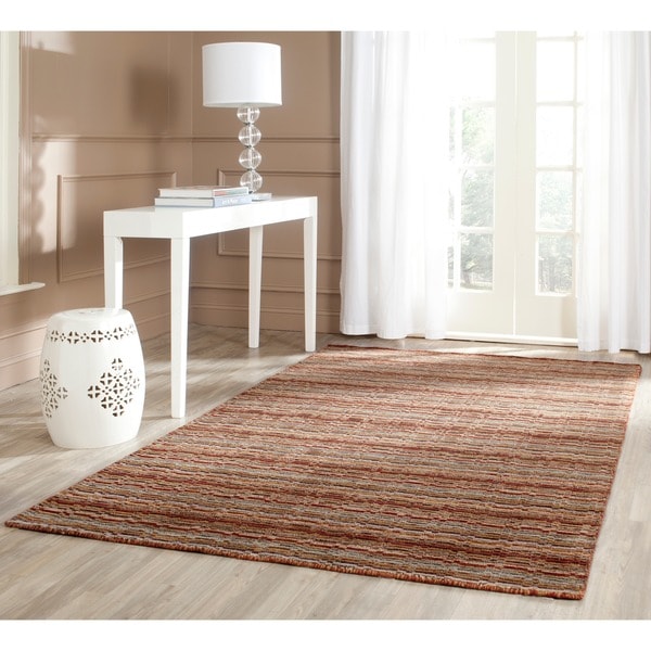 Safavieh Handmade Himalaya Brown/ Multicolored Wool Stripe Area Rug 8