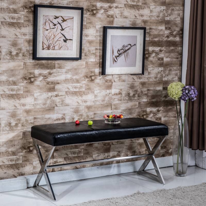 Signature Designs Royal Modern Stainless Steel Bench