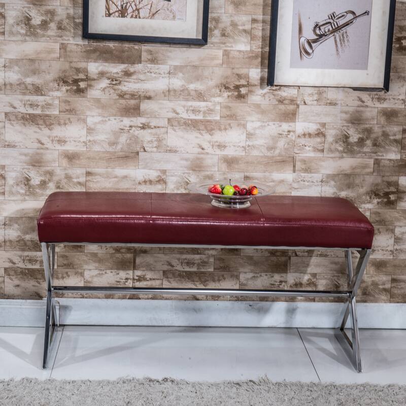 Signature Designs Royal Modern Stainless Steel Bench