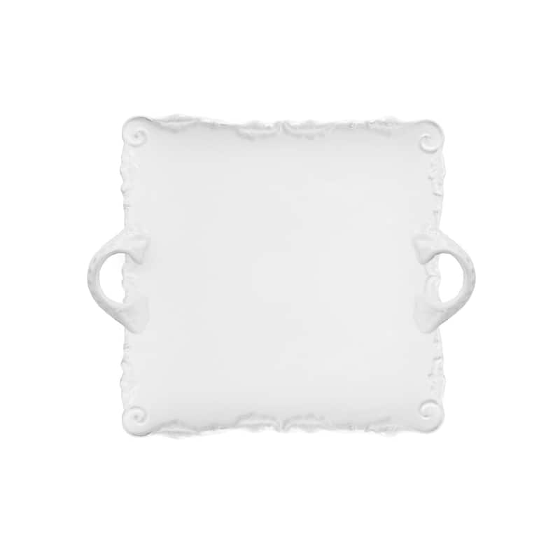 Bianca Wave White Square Platter