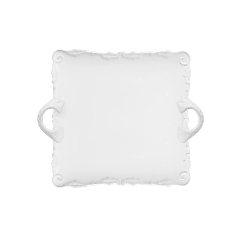 Bianca Wave White Square Platter