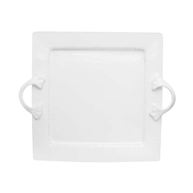 Bianca Dash White Square Platter