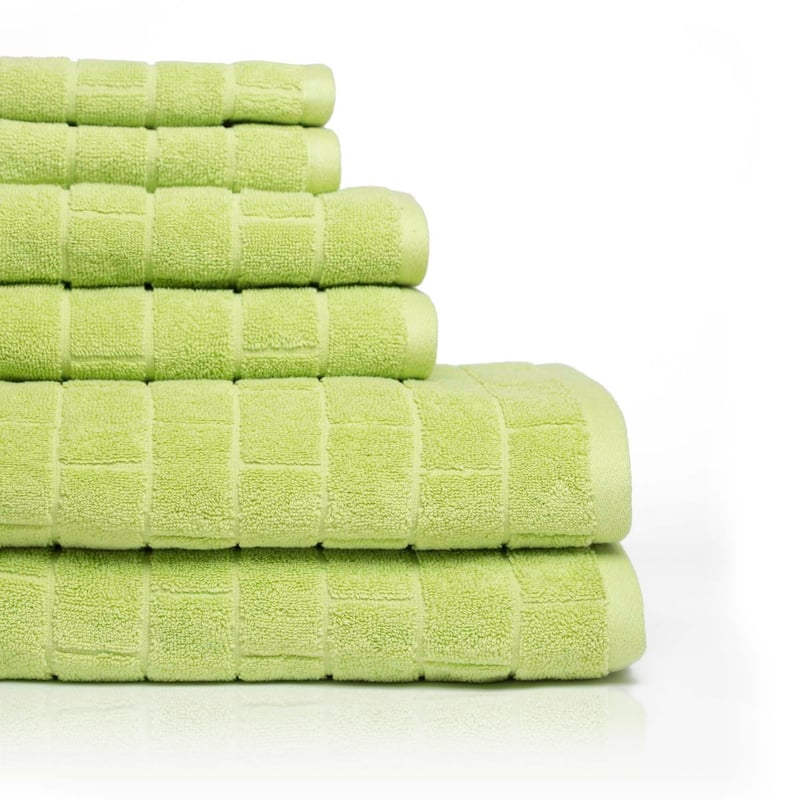 Cobblestone - 6 Piece Towel Set - Citron