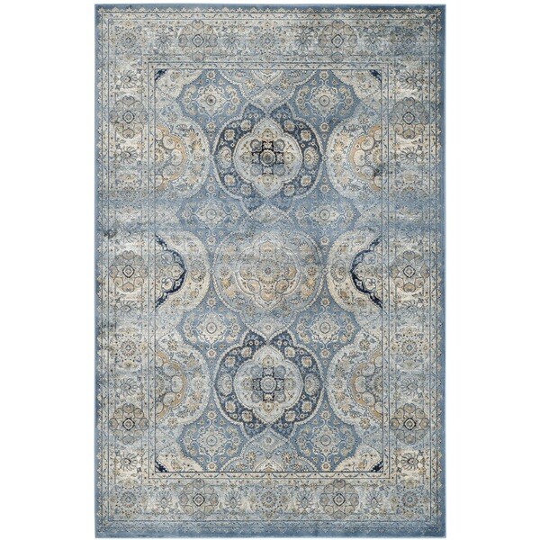 Safavieh Persian Garden Vintage Light Blue/ Ivory Distressed Silky