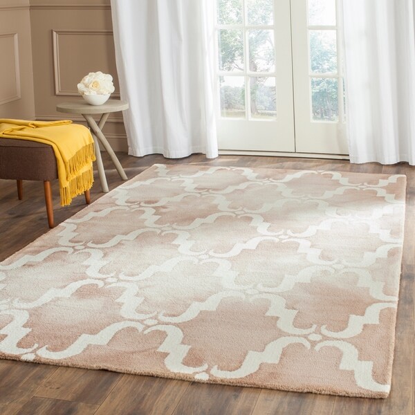 Safavieh Handmade Dip Dye Watercolor Vintage Beige/ Ivory Wool Rug - 8' x 10'