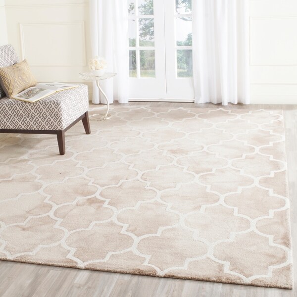 Safavieh Handmade Dip Dye Watercolor Vintage Beige/ Ivory Wool Rug - 8' x 10'