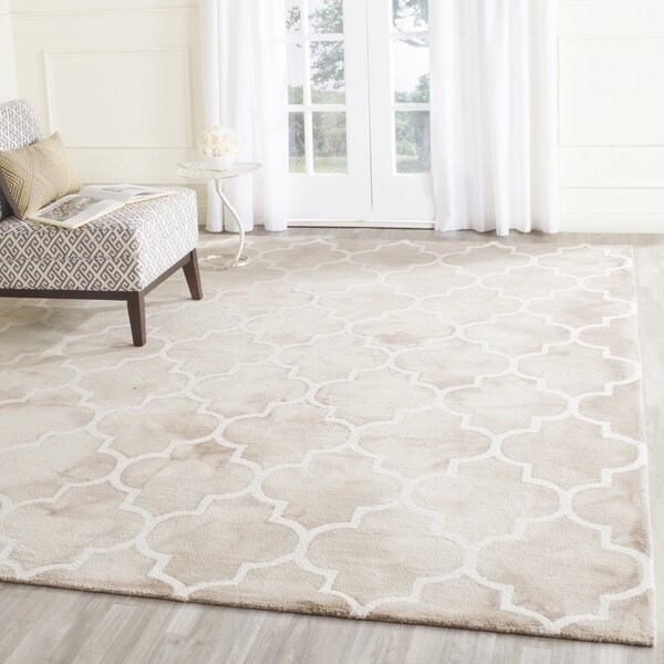 Safavieh Handmade Dip Dye Watercolor Vintage Beige/ Ivory Wool Rug (8' x 10')