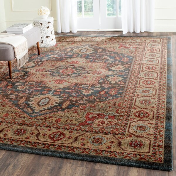 Safavieh Mahal Traditional Grandeur Navy/ Natural Rug - navy - 8' X 11'