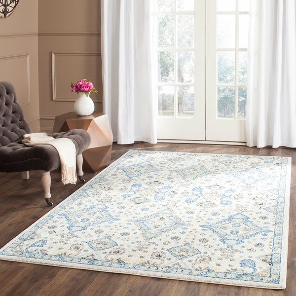 Safavieh Evoke Vintage Ivory / Light Blue Distressed Rug - 8' x 10'