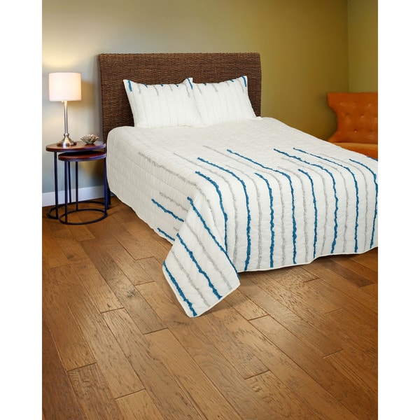 Rizzy Home Blue and Grey Quilt Set