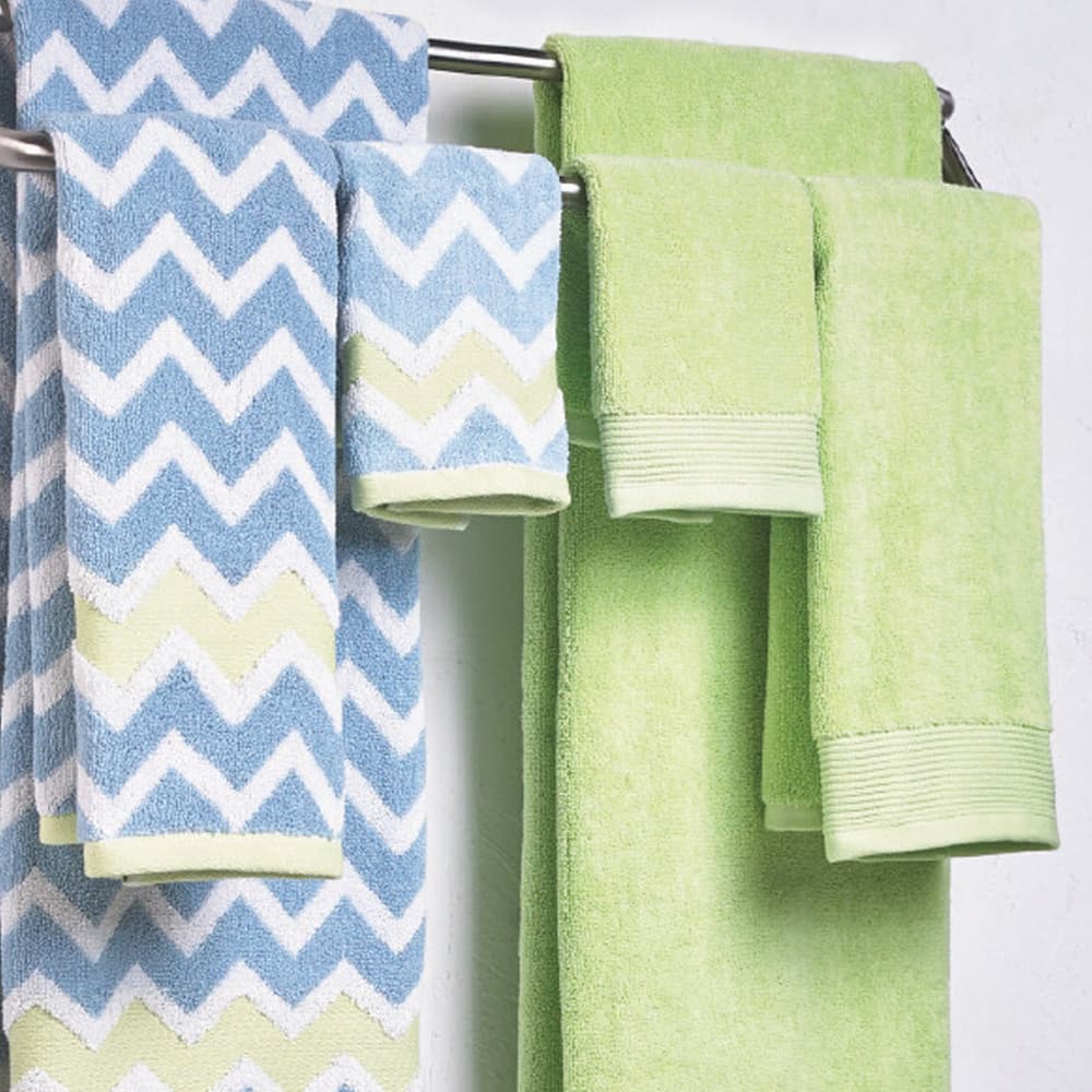 Amraupur Overseas 600 GSM 100-percent Cotton Yarn Dyed Chevron 6-piece Towel Set