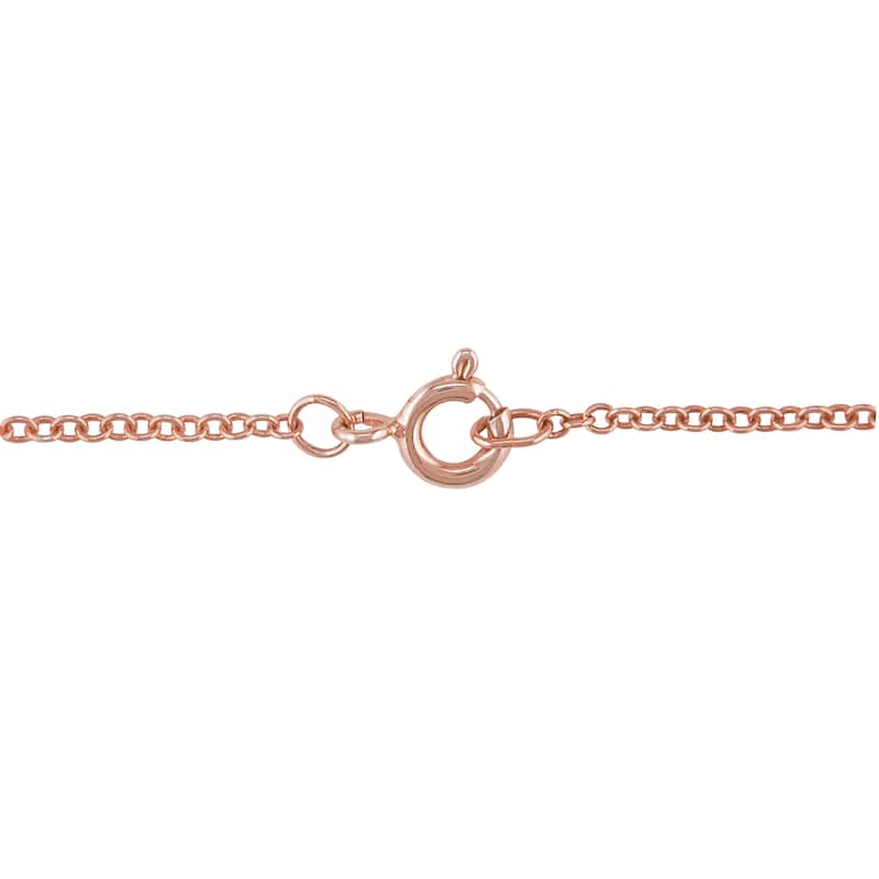 Miadora Rose Plated Silver Multi-gemstone Necklace