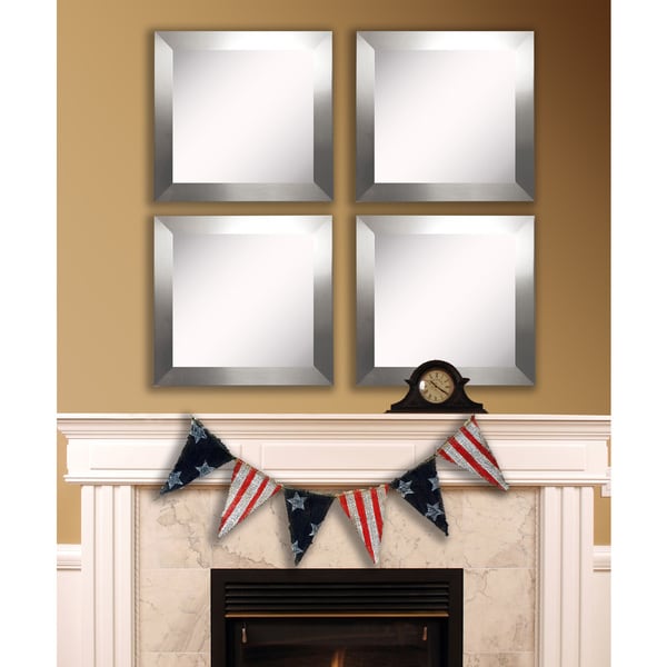 Rayne Solid Black Angle Wall Mirror Set