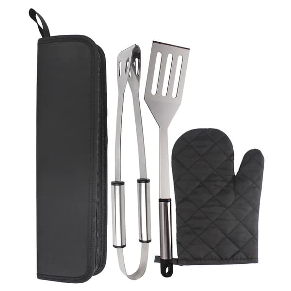 Stainless Steel 4 piece BBQ Tool Set with box