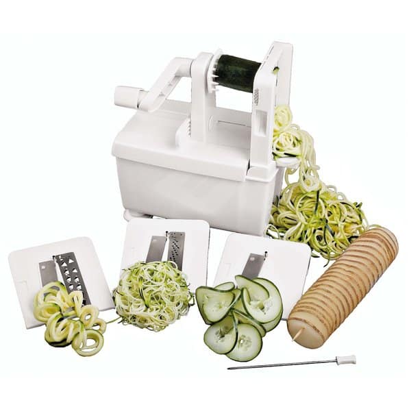 BPA Free 4-Blade Spiral Slicer from Paderno World Cuisine for all your  spiralizing needs