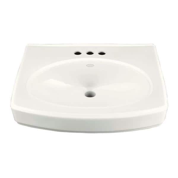 Kohler Pinoir® Bathroom Sink Basin with 4" Centerset Faucet Holes White (K-2028-4-0) - Bed Bath ...