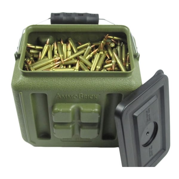WaterBrick AmmoBrick 1.6 gal. Stackable Ammo Storage Container - Green