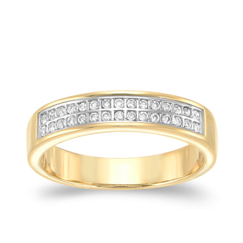 Auriya Modern 1/6ctw Diamond Wedding Band 14k Yellow Gold