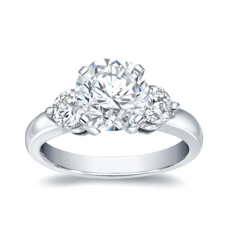 Auriya 14k Gold 2ctw 3-stone Round Diamond Engagement Ring (H-I, SI1-SI2)