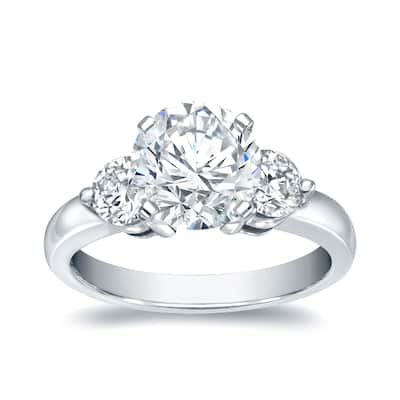 Auriya 14k Gold 2ctw 3-stone Round Diamond Engagement Ring (H-I, SI1-SI2)