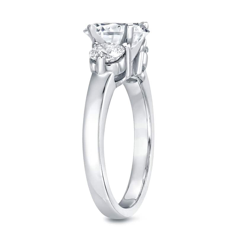 Auriya 14k Gold 1 3/4ctw 3-stone Round Diamond Engagement Ring