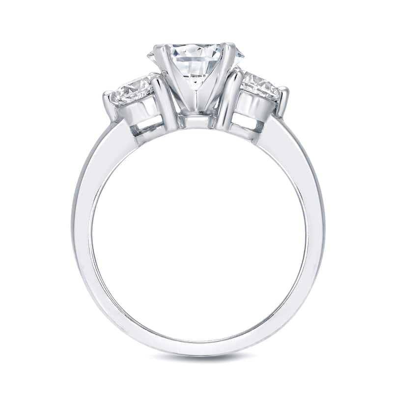 Auriya 14k Gold 1 3/4ctw 3-stone Round Diamond Engagement Ring